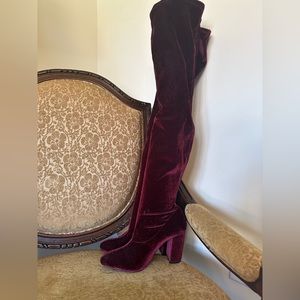 ZARA Velvet over-the-knee boots